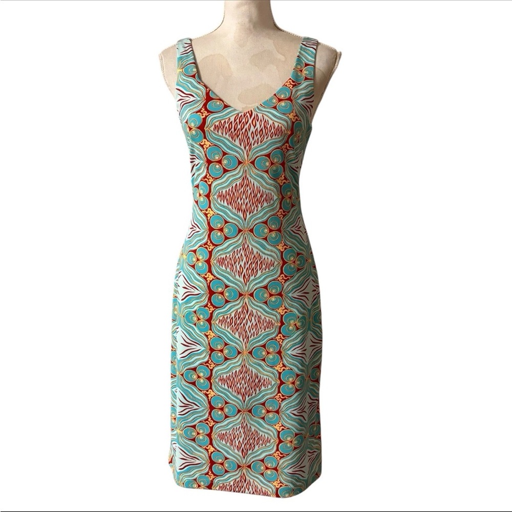 Vintage Y2K BCBGMaxAzria Elements Women's Built In Bra Dress Sz S Made In USA